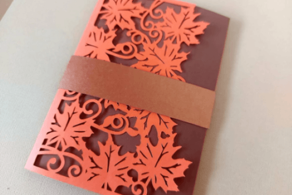 Download Autumn Wedding Tri Fold Pocket Card - Premium Resources
