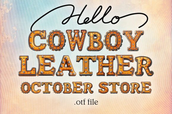 Download Cowboy Leather Alphabet - Premium Resources