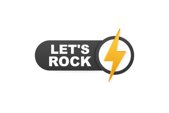 Download Let's Rock Poster. Vector Typographic - Typographic Collection