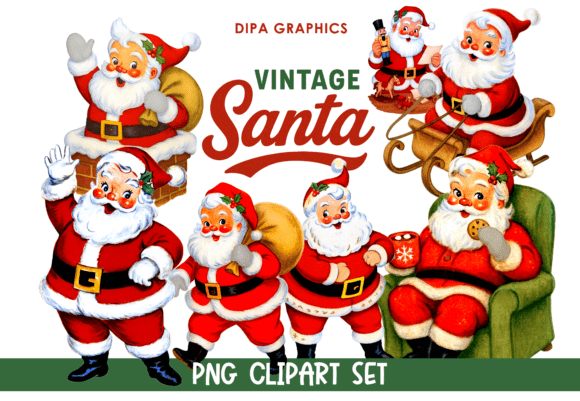 Download Vintage Santa Claus Retro Christmas - Retro christmas Collection